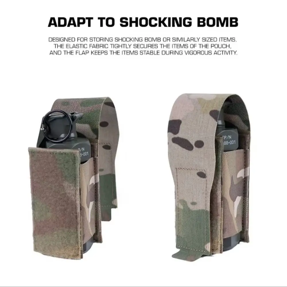Bolsa MOLLE para granadas de humo y cargadores, cierre abatible táctico - imagen 2