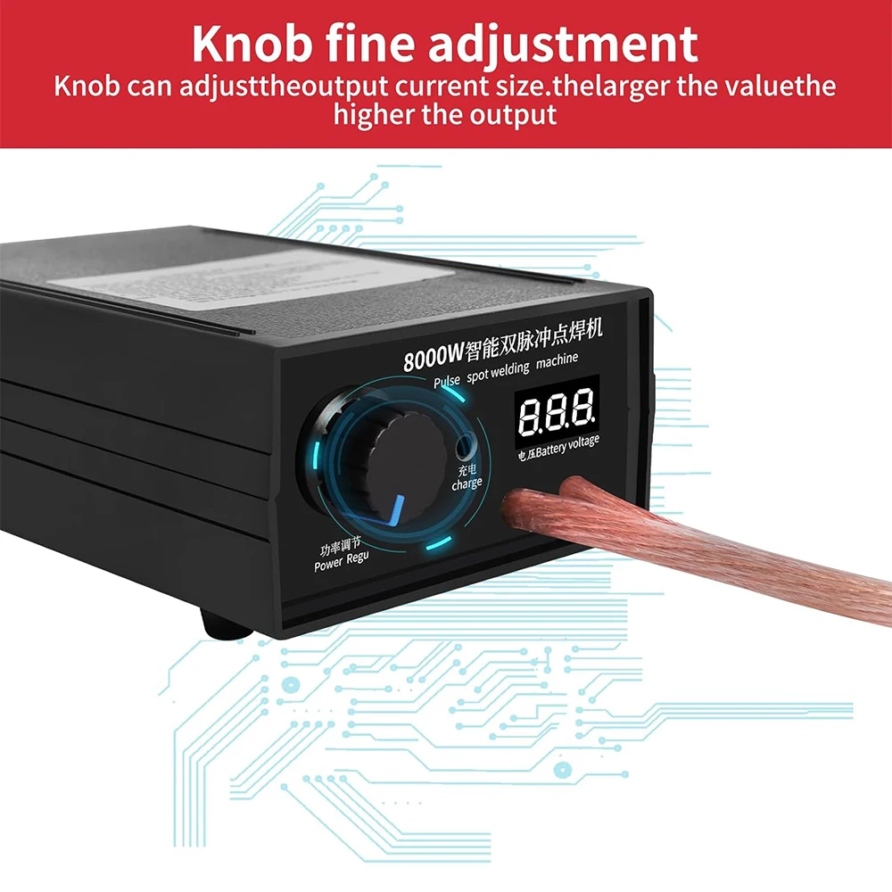 Soldador por puntos 8000W para baterías 18650 con tira de níquel - imagen 4