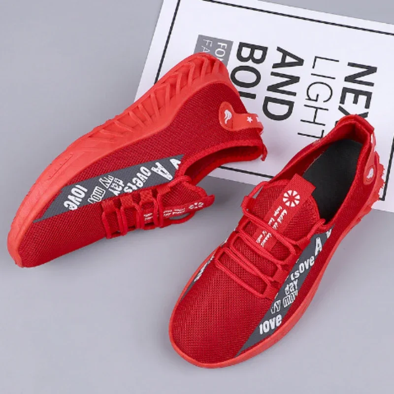 Zapatillas casuales malla transpirable suela blanda ligera para hombre - imagen 2