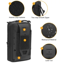 Bolsa táctica Molle para móvil – Riñonera militar nylon EDC