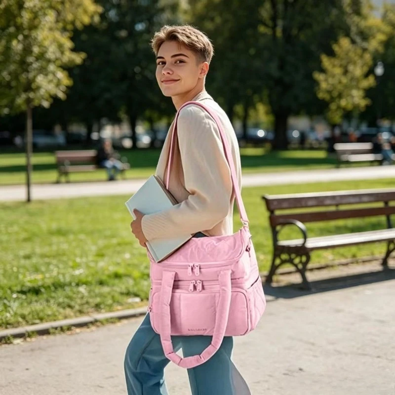 Bolsa térmica aislante grande con compartimento para picnic y camping
