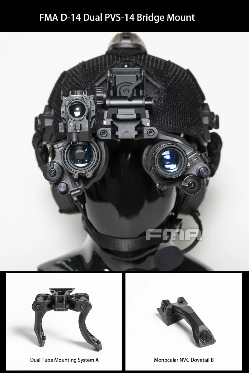 Soporte NVG tipo J en nailon, brazo en J