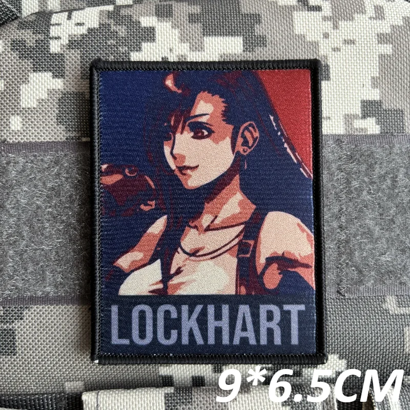 Parche bordado con diseño de Tifa Lockhart en detalle