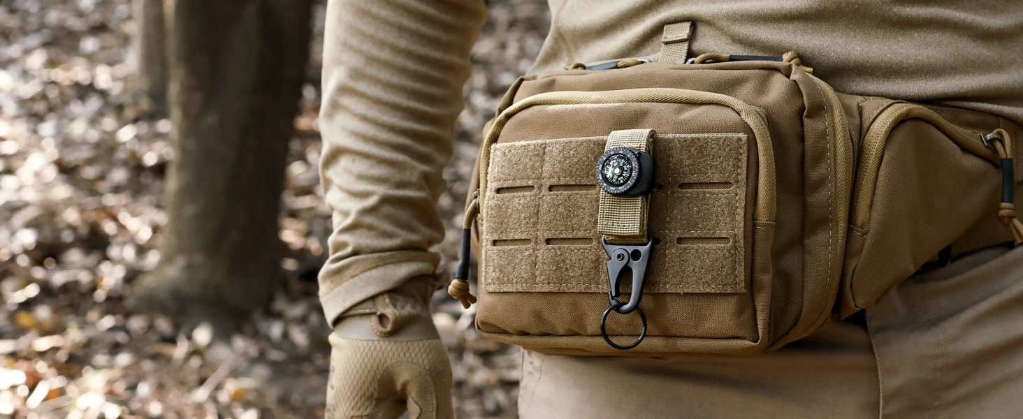Organización interna con bandas elásticas y panel MOLLE