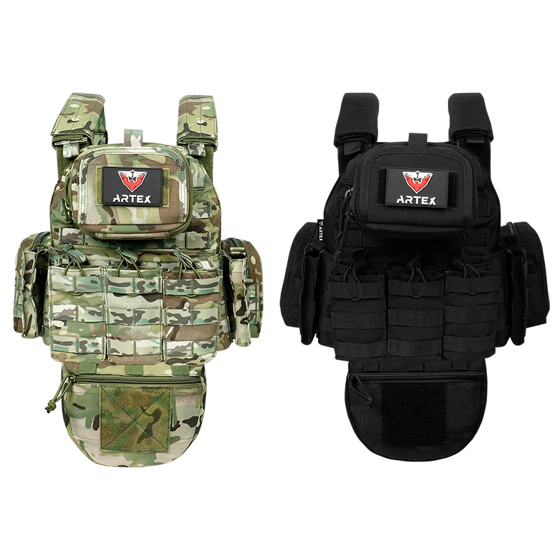 Chaleco táctico portaplacas camuflaje, liberación rápida desmontable