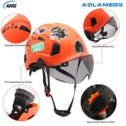 Casco protector ABS con visera – Táctico para construcción y outdoor