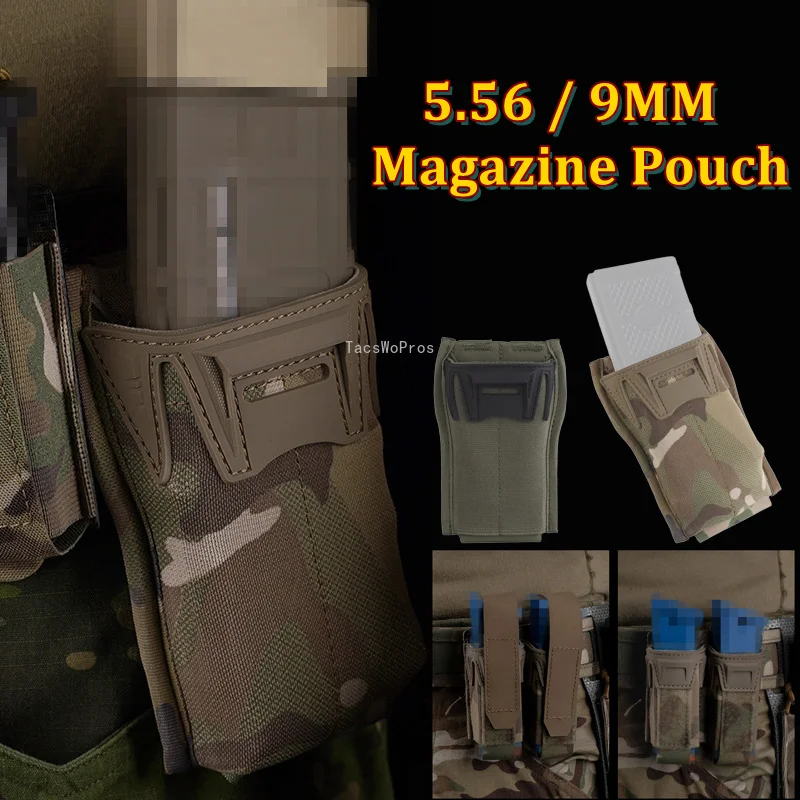 Bolsa táctica MOLLE individual para cargador de rifle y pistola