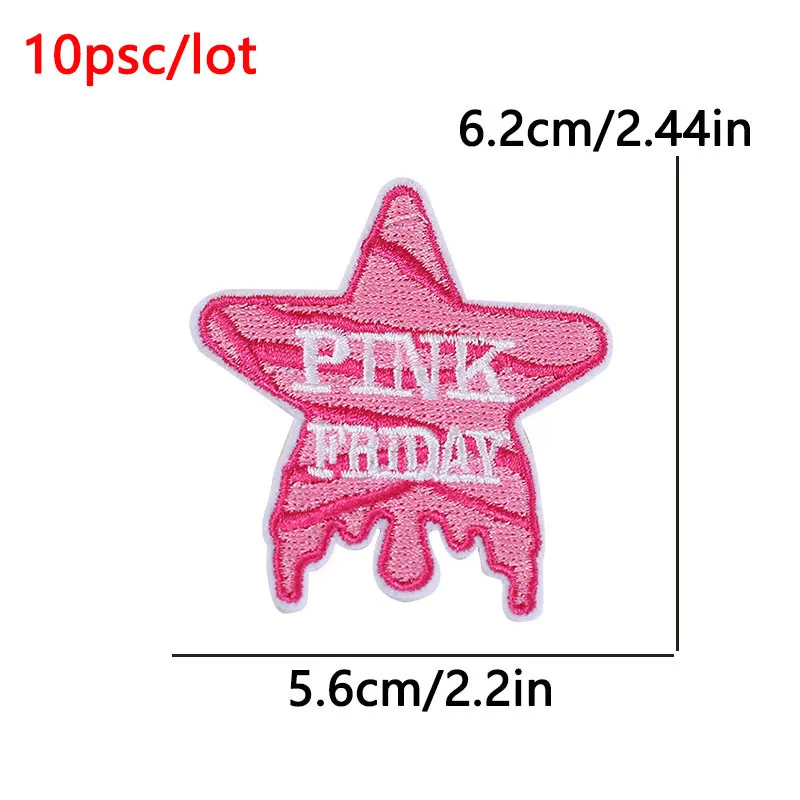 Parche termoadhesivo bordado rosa infantil para uniformes - imagen 4