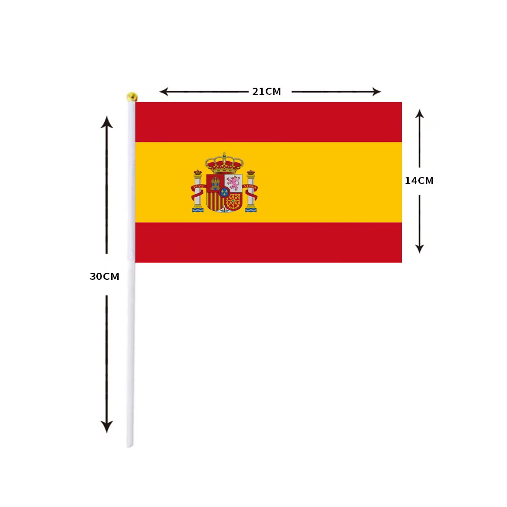 Bandera de España ondulada a mano – 14x21 cm - imagen 2