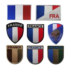 Brazalete táctico bandera Francia bordado con velcro, franja moral