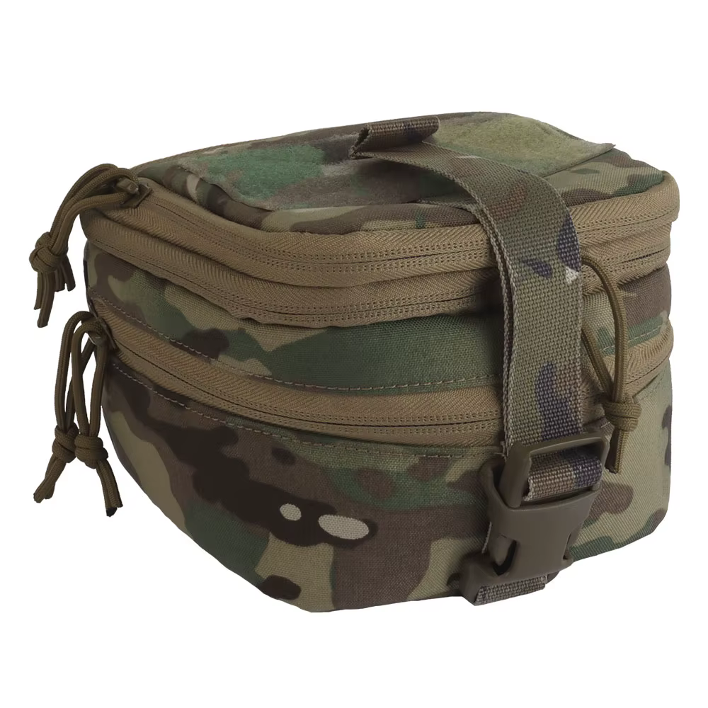 Detalle de velcro superior para accesorios