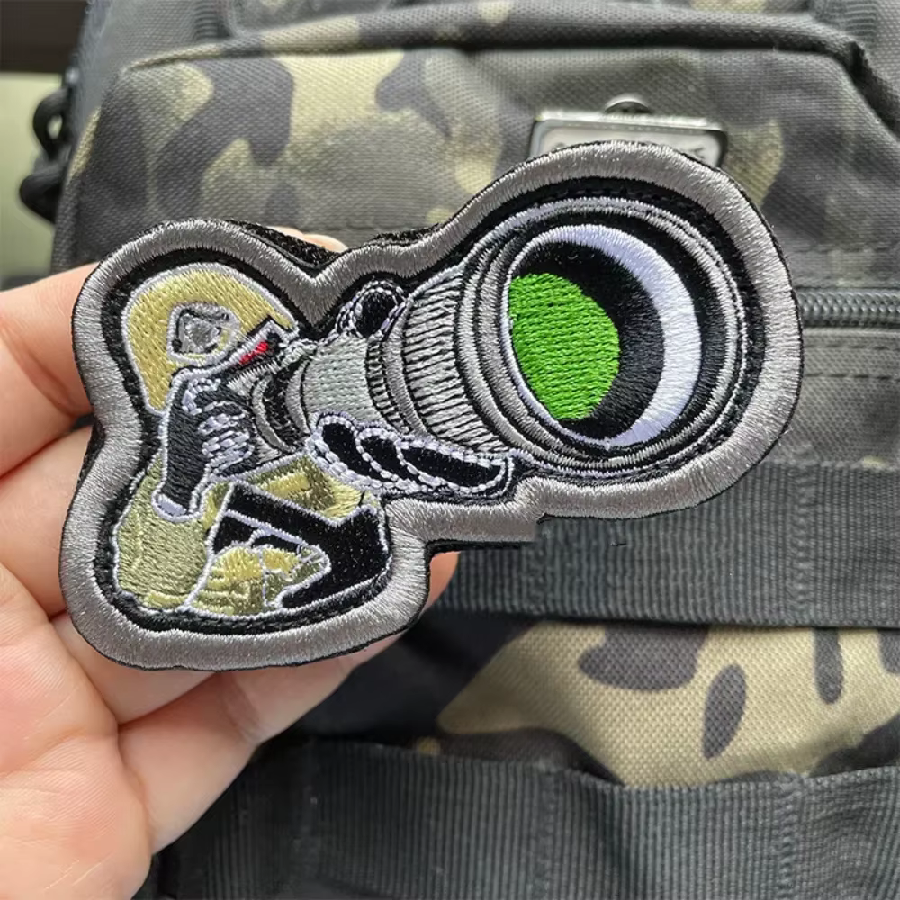 Parche velcro moral bordado táctico con gancho y bucle para mochila - imagen 3
