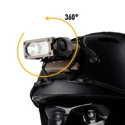 FAST linterna frontal táctica LED, IR estroboscópica impermeable