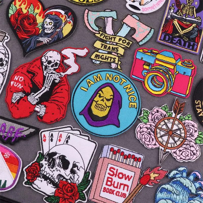 Parche táctico termoadhesivo calavera poker hip hop - imagen 4