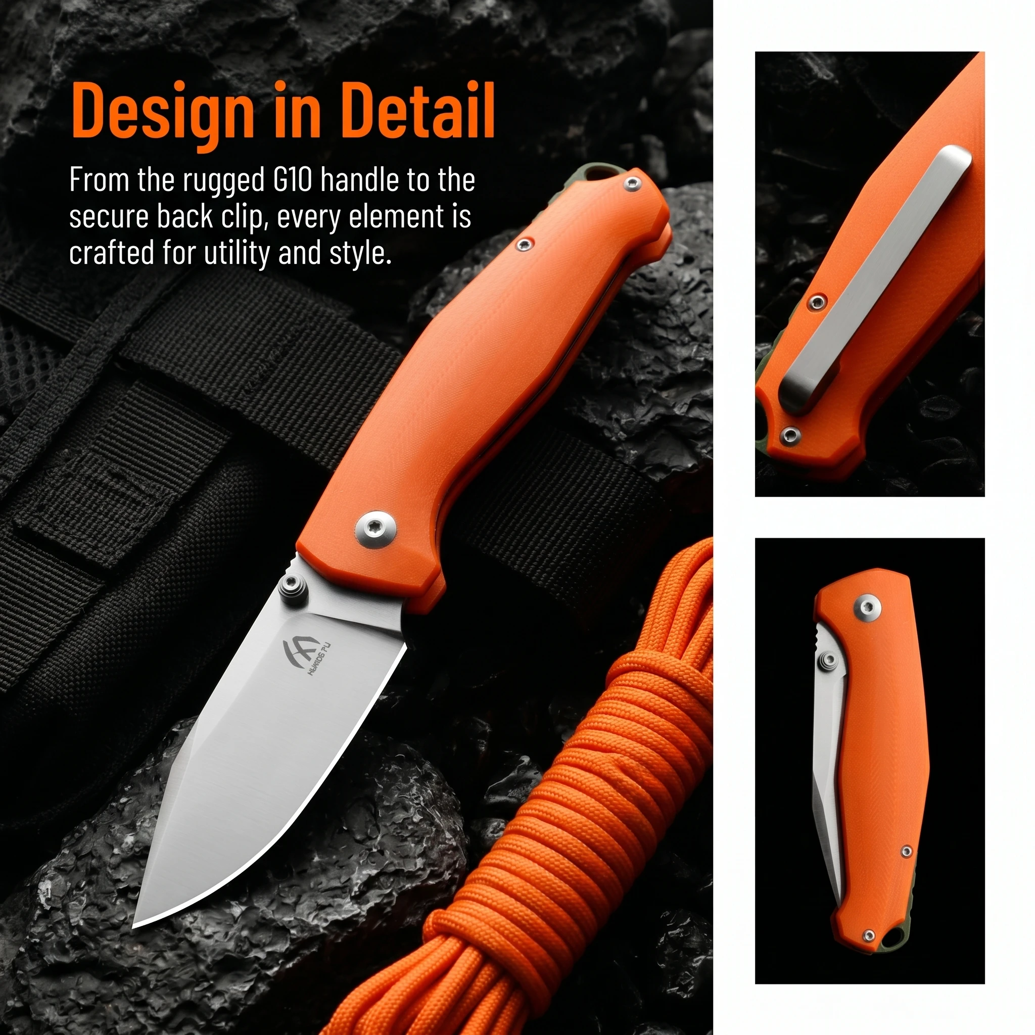 Navaja plegable táctica G10 multiusos para exterior, regalo hombre - imagen 3