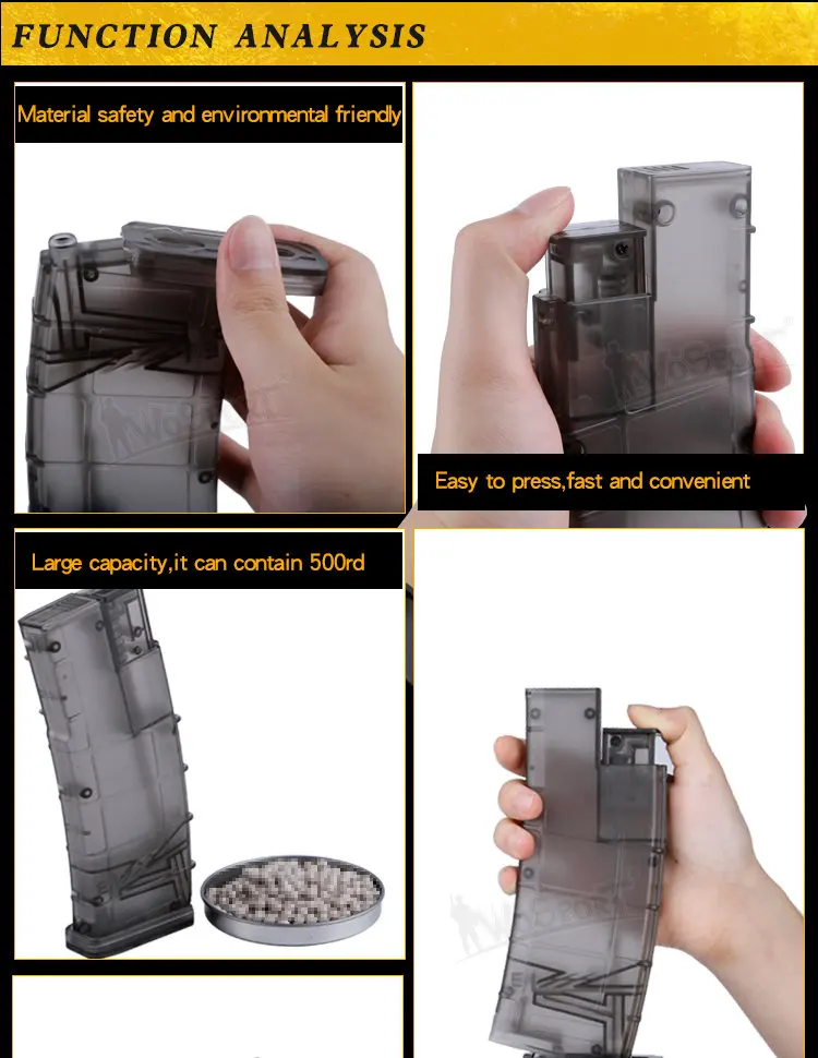 Detalle del mecanismo dosificador del cargador rápido