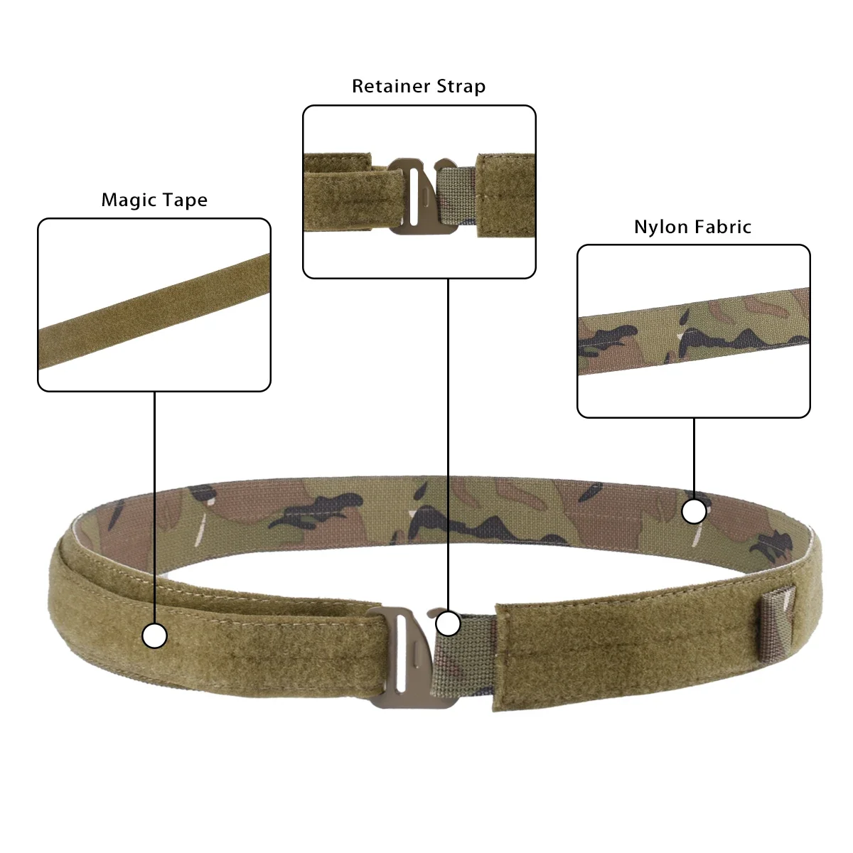 Cinturón Táctico Bison MOLLE - Hebilla Rápida para Caza Airsoft Outdoor - imagen 3