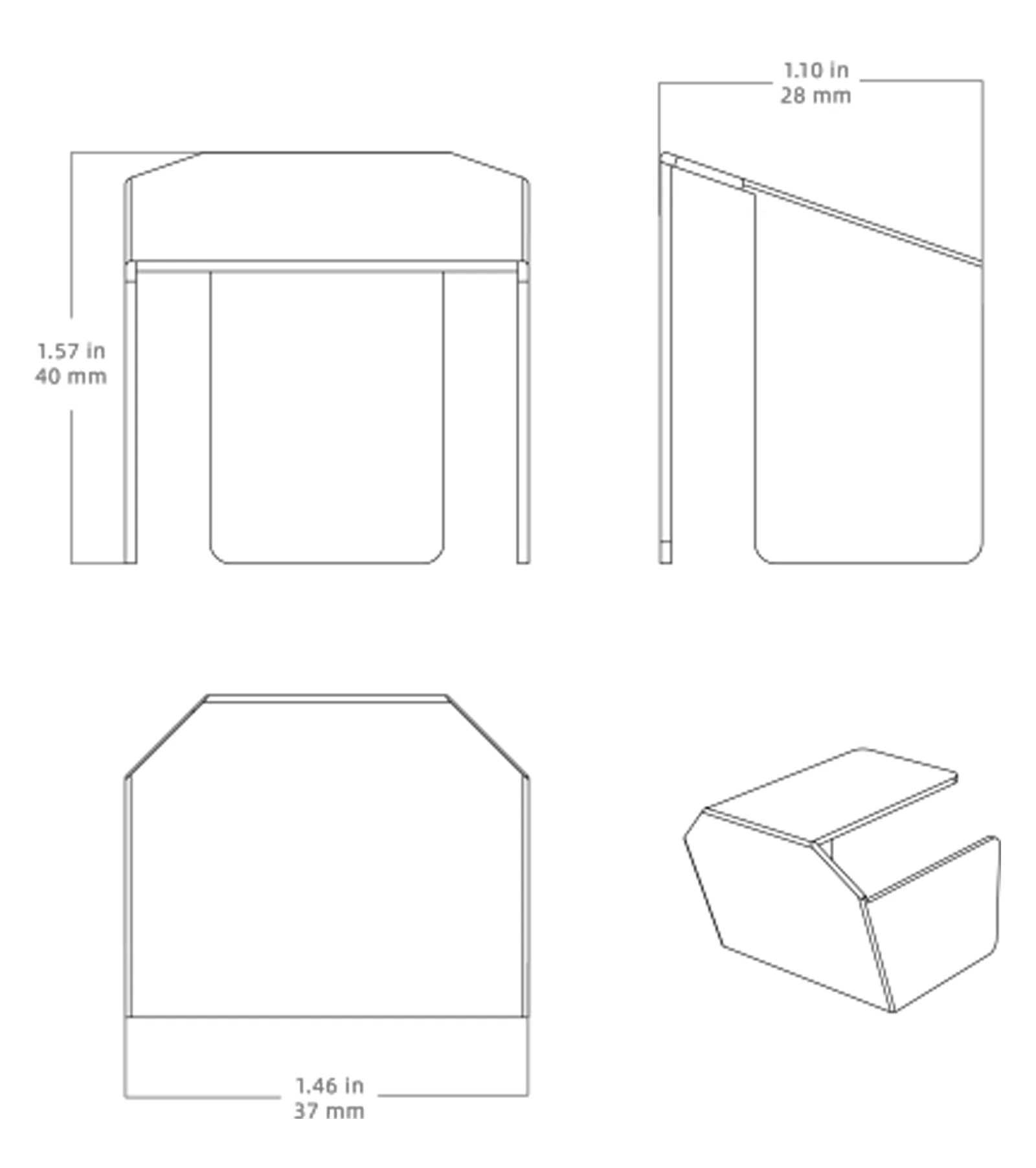 Protección frontal para evitar polvo y suciedad