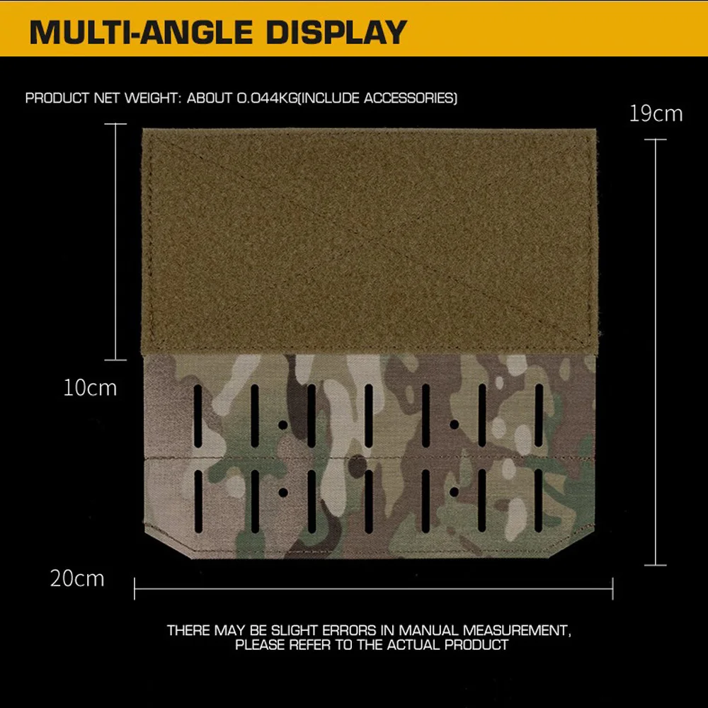 Portador de placa táctica panel frontal MOLLE para Airsoft y caza - imagen 2