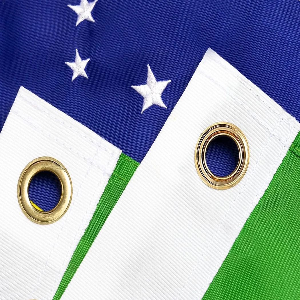 FLAGLINK Bandera bordada Brasil 90x150 cm – 210D resistencia militar táctica - imagen 5