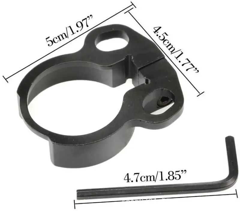 Adaptador giratorio de eslinga en negro mate