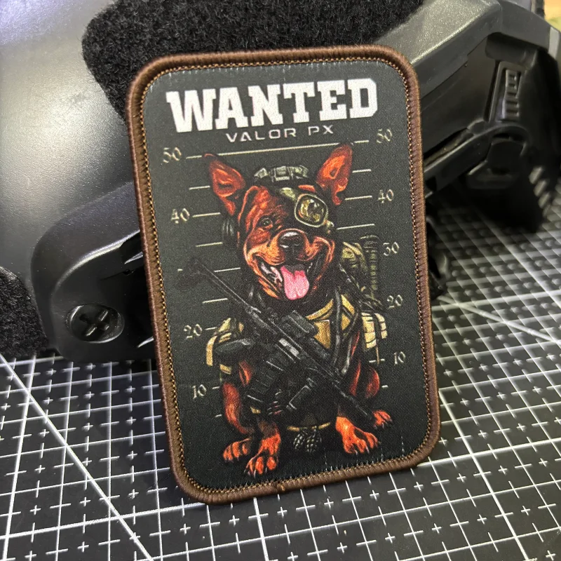 Parche táctico The Wanted Dog velcro insignia de perro peligroso - imagen 2