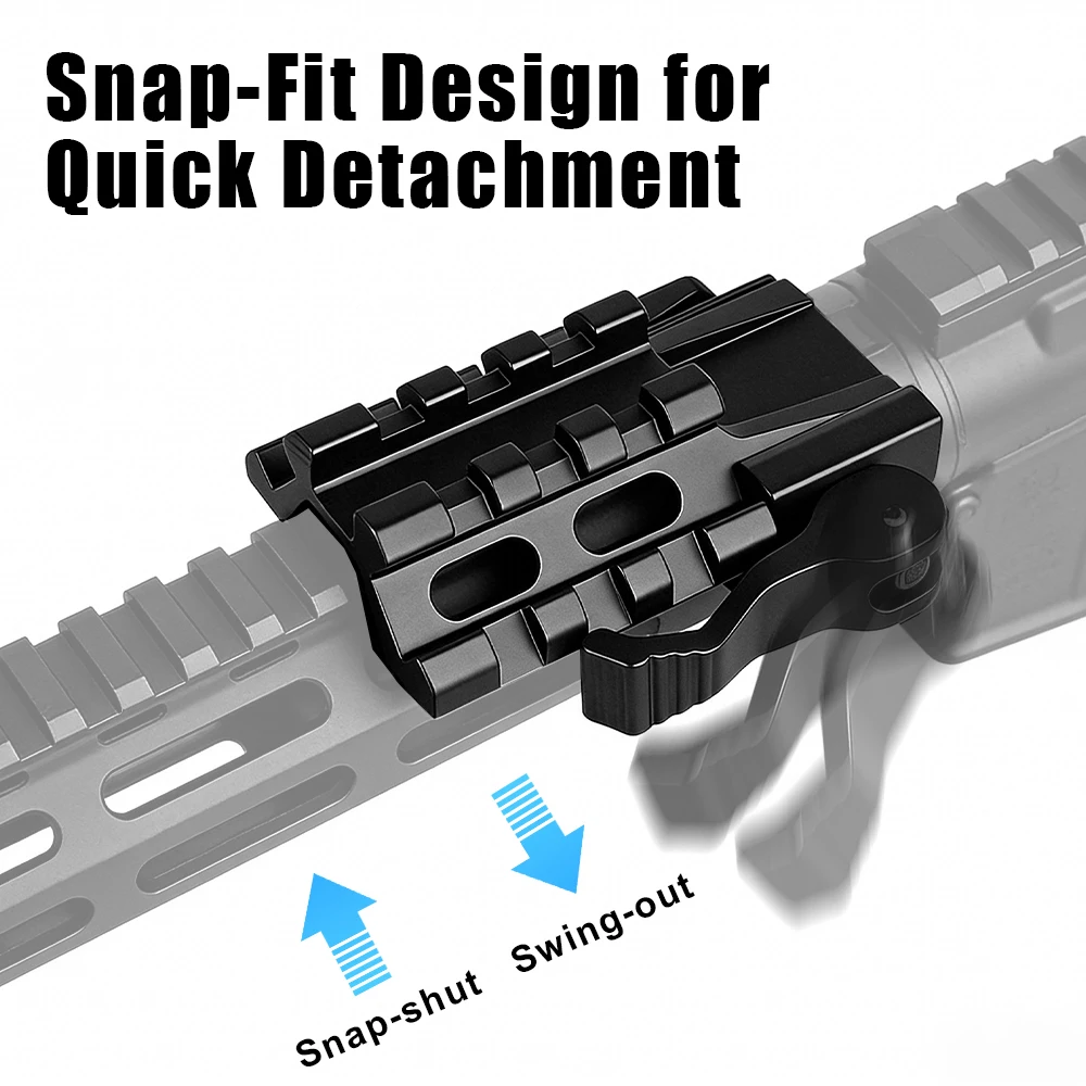 Adaptador Picatinny de 45° de doble cara con 3 ranuras - imagen 3