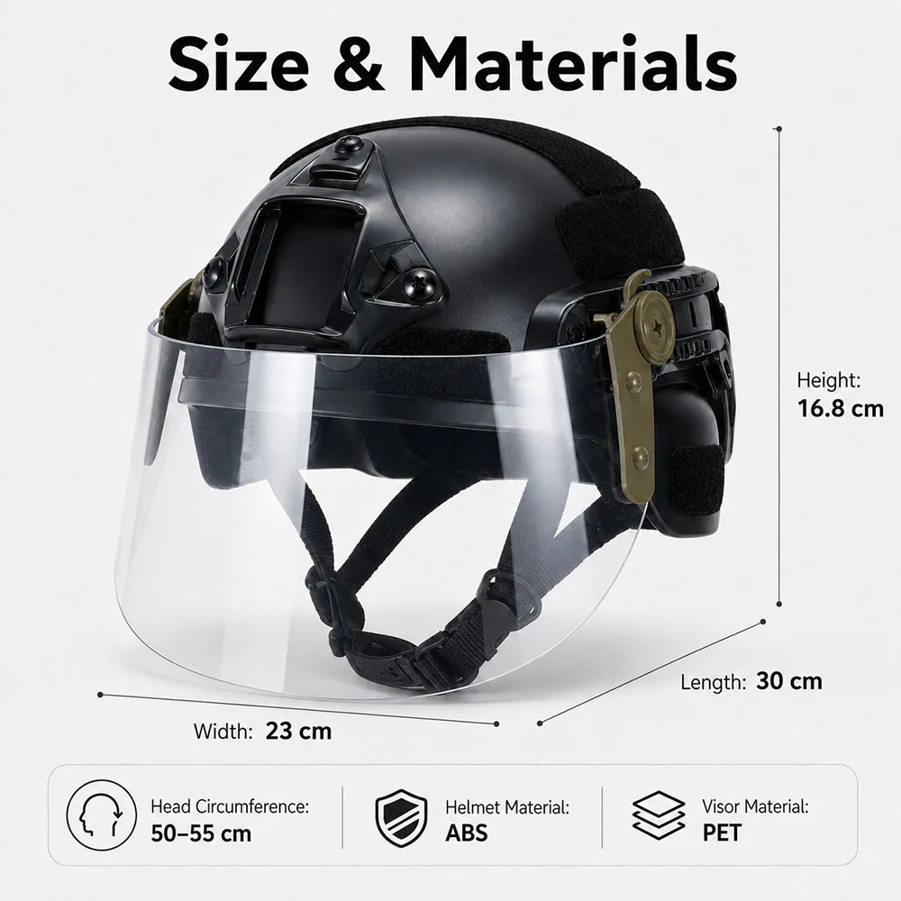 Casco táctico infantil MICH con NVG y luz infrarroja - imagen 4