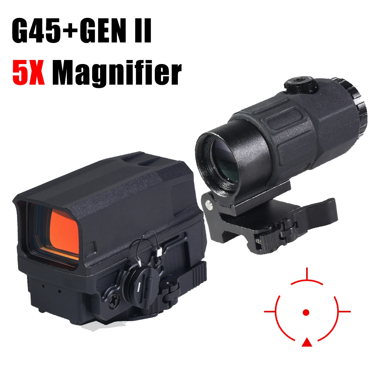 Mira táctica de punto rojo Gen I/II para caza y airsoft - imagen 5
