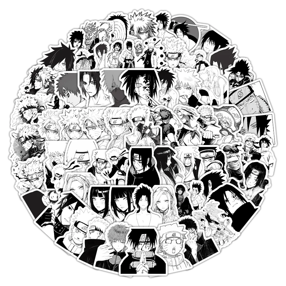 Pegatinas de Naruto en blanco y negro para móvil y portátil - imagen 5