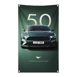 Mustang Shelby GT350 bandera de garaje en poliéster con ojales latón