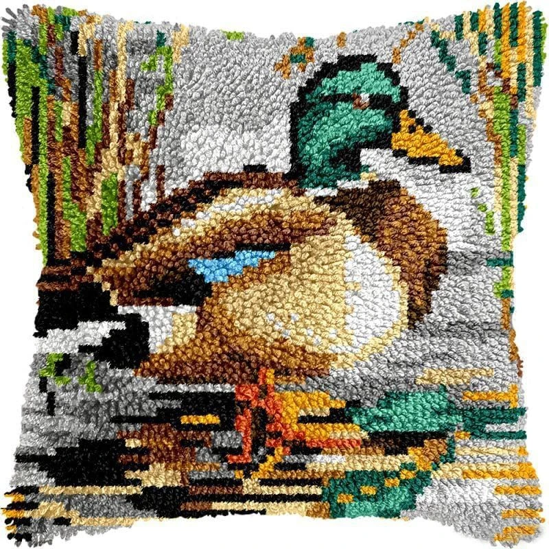 Kit de bordado punto de cruz pingüino y flamenco cojines y alfombras - imagen 3