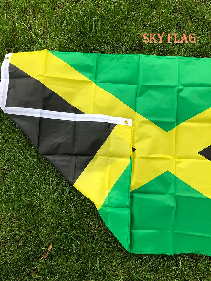 SKY FLAG Bandera Nacional de Jamaica 90x150 cm Poliéster Colgante - imagen 4