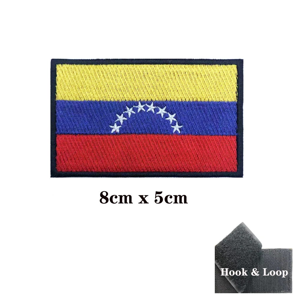 Brazalete parche bordado bandera Venezuela – Insignia táctica velcro - imagen 3