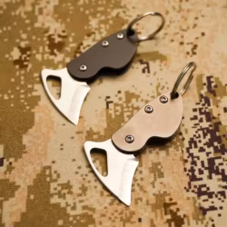 Woodpecker TC4, cuchillo EDC de acero inoxidable para llavero
