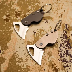 Woodpecker TC4, cuchillo EDC de acero inoxidable para llavero