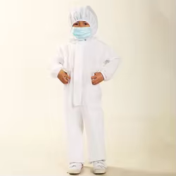 Traje desechable infantil con capucha transpirable antipolvo