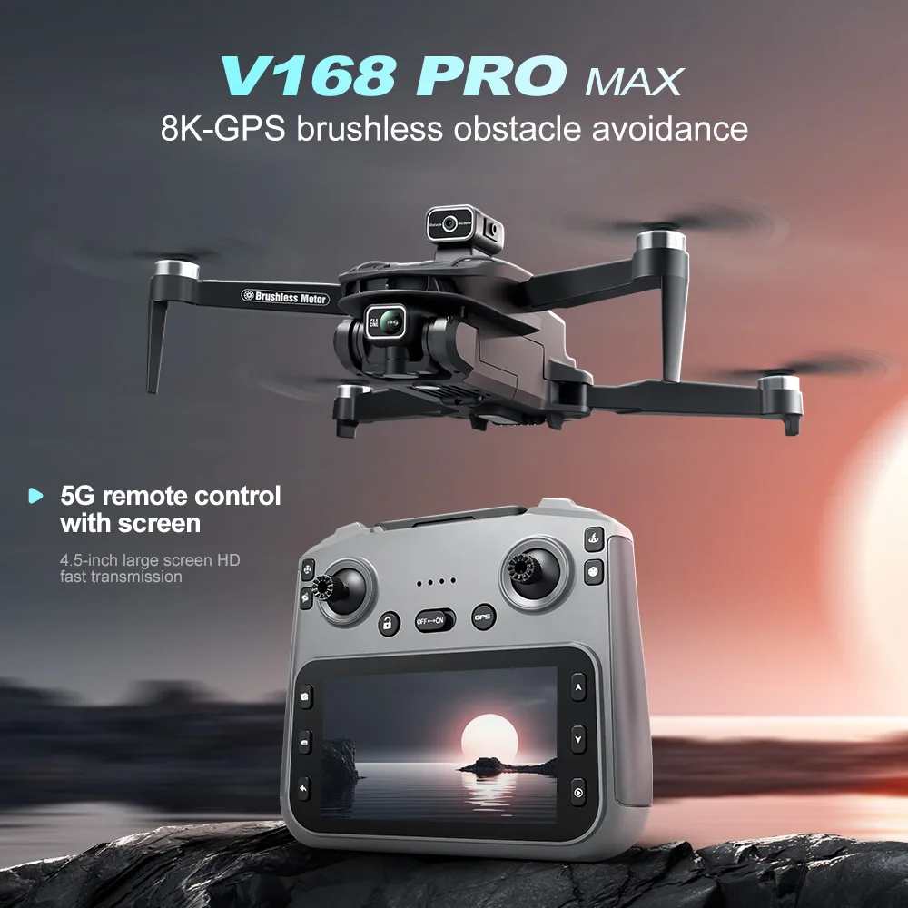 V168MAX dron quadcopter con evitación de obstáculos para vuelo - imagen 3