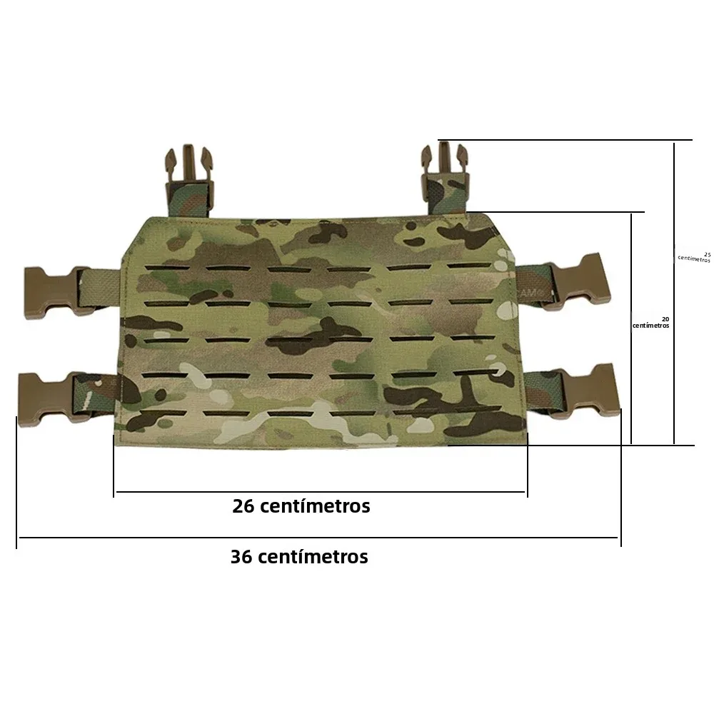 Placa Táctica MOLLE D3 para pecho, compatible con chalecos tácticos