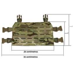 Placa Táctica MOLLE D3 para pecho, compatible con chalecos tácticos