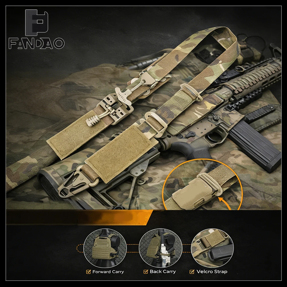 Correa táctica para rifle ajustable con almohadilla anti-rozaduras - imagen 2