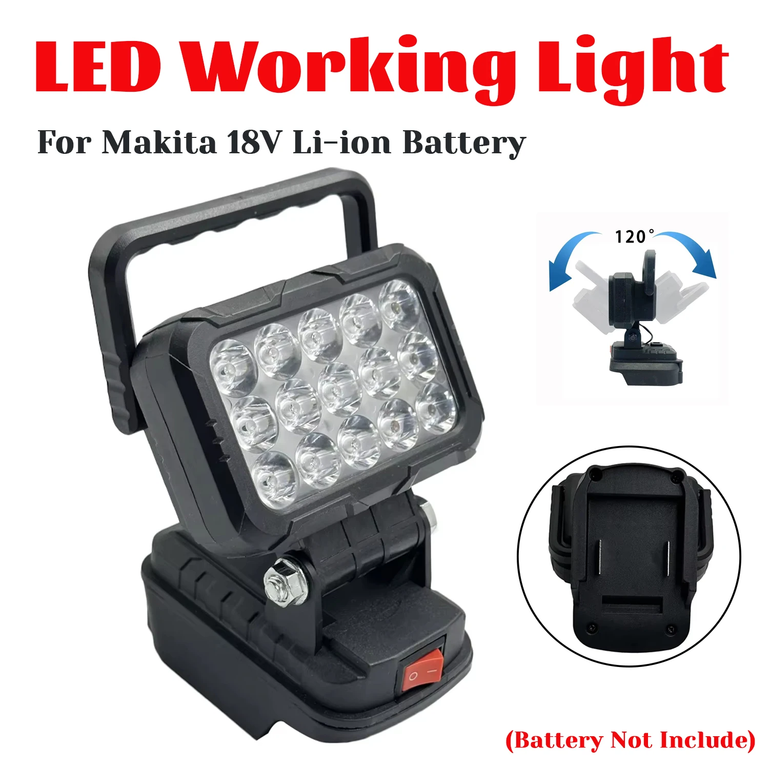Lámpara LED Makita 18V LXT 1600LM plegable para trabajo y emergencia - imagen 3