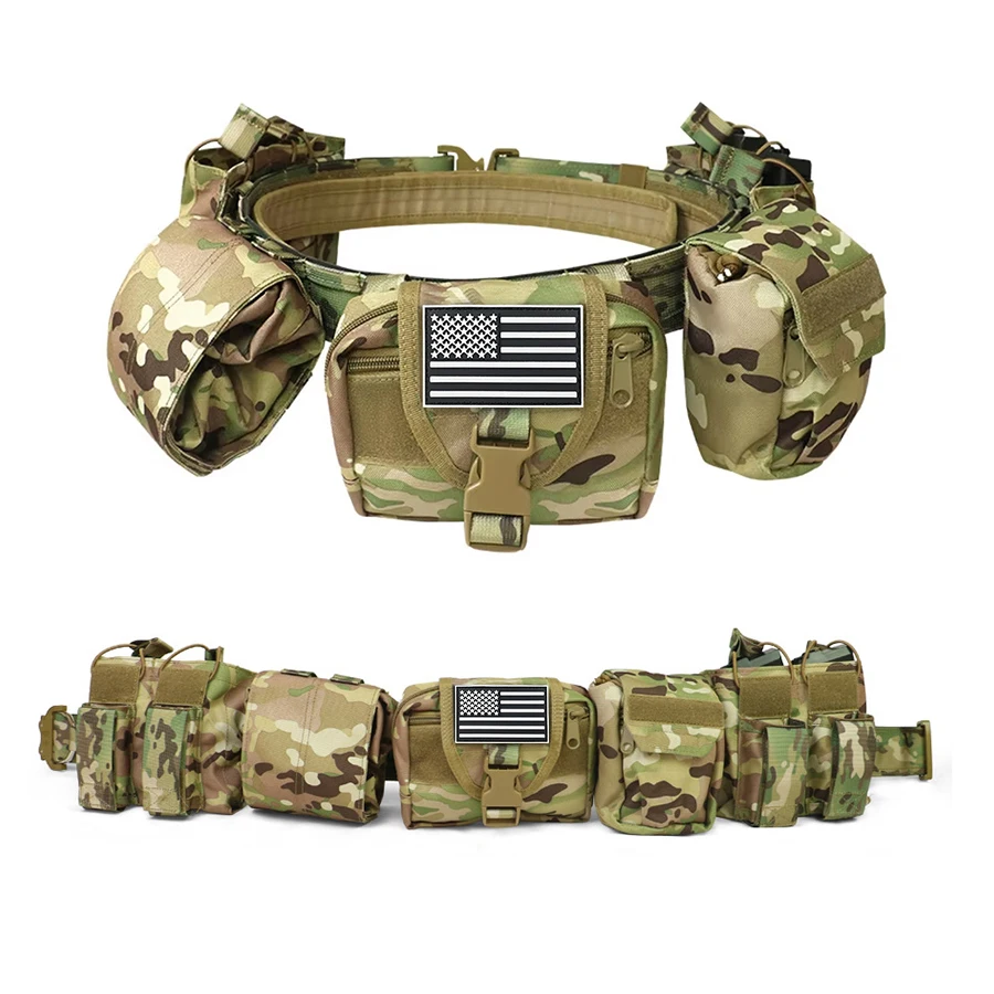 Cinturón táctico MOLLE modular con hebilla tipo serpiente desmontable - imagen 3