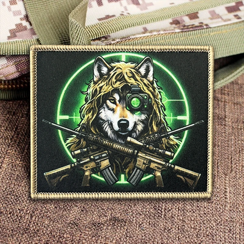Sniper Wolf parche táctico moral para traje ghillie con velcro - imagen 3