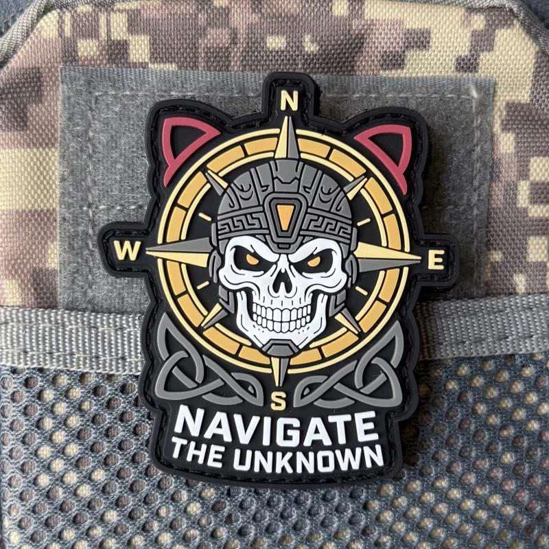 Parche táctico esqueleto PVC con Velcro – Insignia MOLLE para chalecos y prendas