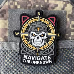 Parche táctico esqueleto PVC con Velcro – Insignia MOLLE para chalecos y prendas