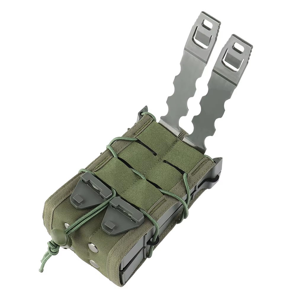Bolsa táctica MOLLE doble cargadores magnética 5.56/7.62 M4 AK - imagen 2
