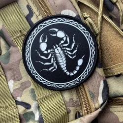 Parche táctico escorpión con velcro militar para mochila y brazalete