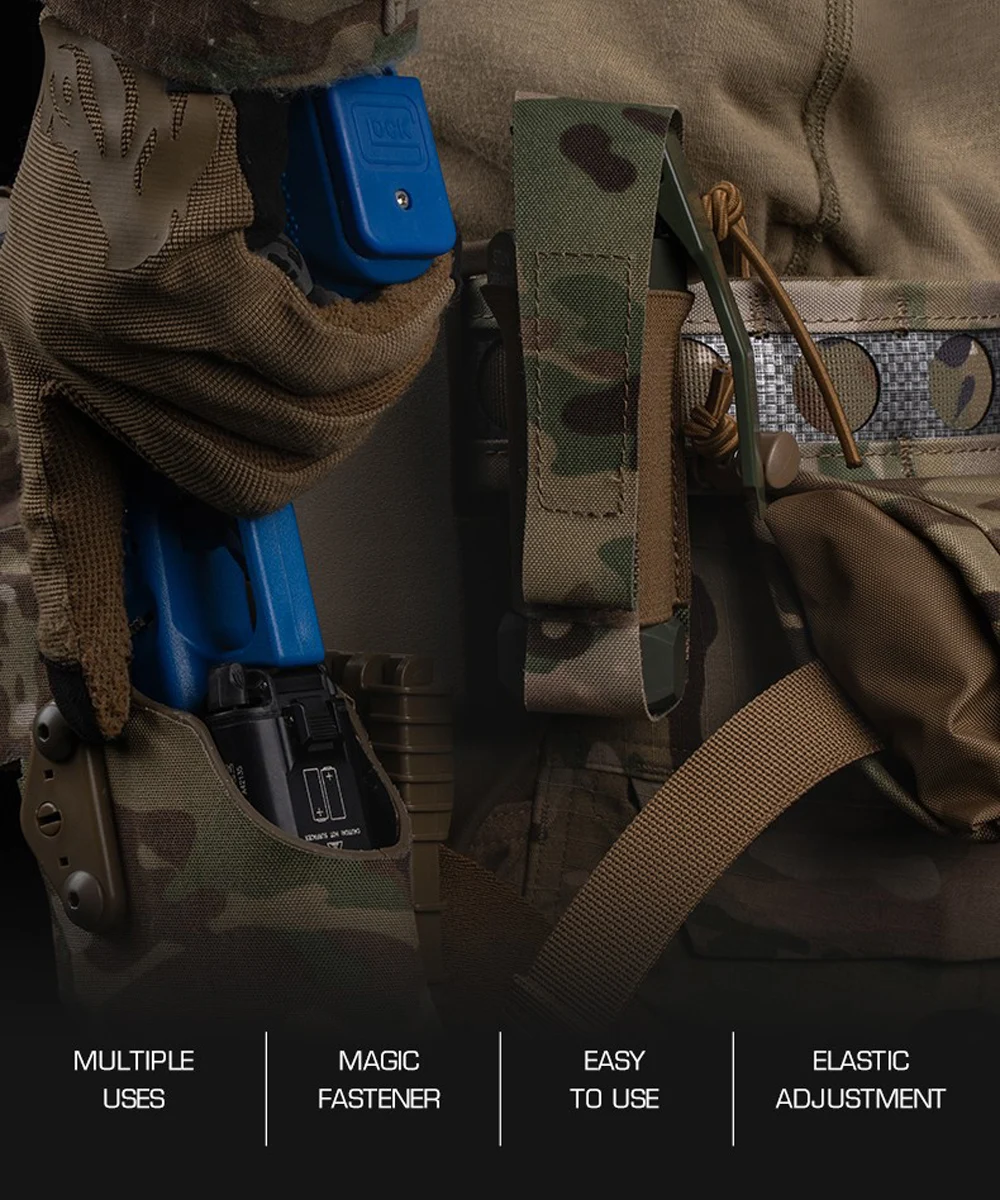 Bolsa multiusos Airsoft en configuración MOLLE