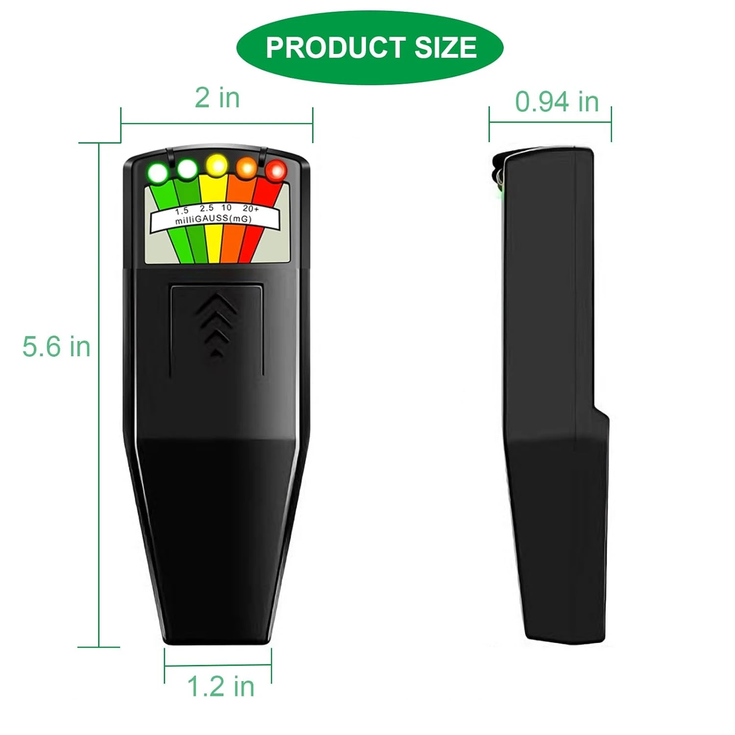 Detector EMF portátil K2 con luz LED multicolor para pruebas